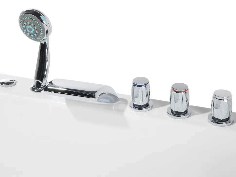 Whirlpool Badewanne Weis Eckmodell Mit Led Links 160 X 113 Cm Paradiso