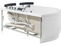 Whirlpool Badewanne Weis Eckmodell Mit Led Links 160 X 113 Cm Paradiso