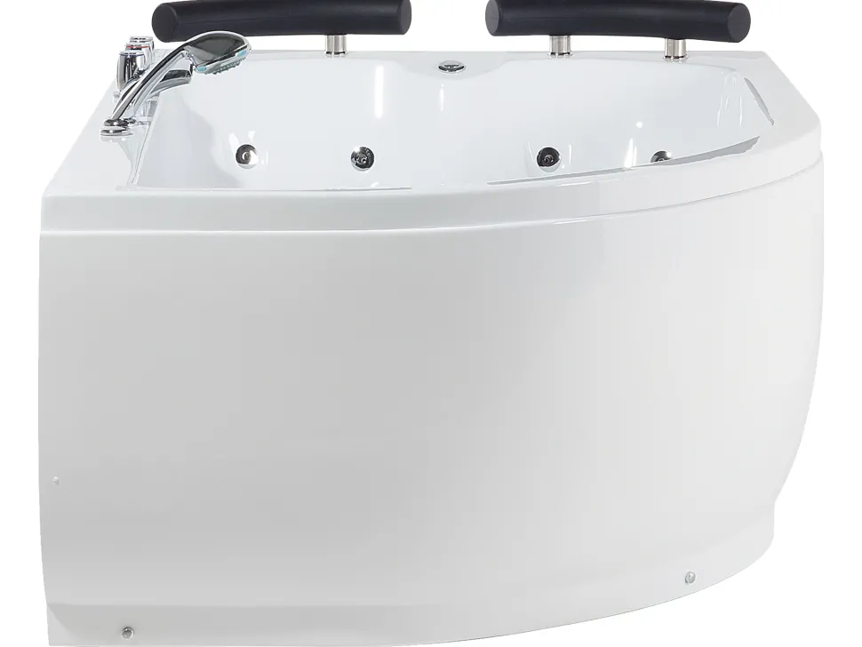 Whirlpool Badewanne Weis Eckmodell Mit Led Links 160 X 113 Cm Paradiso