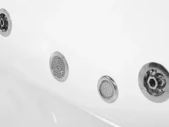Whirlpool-Badewanne Weis Eckmodell Mit Led 200 X 150 Cm Mangle