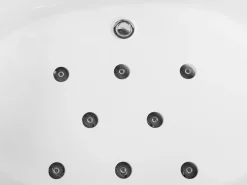 Whirlpool-Badewanne Weis Eckmodell Mit Led 200 X 150 Cm Mangle