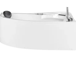 Whirlpool-Badewanne Weis Eckmodell Mit Led 150 X 100 Cm Links Neiva