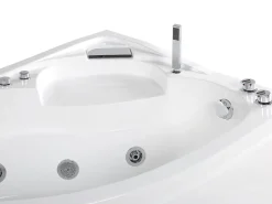 Whirlpool-Badewanne Weis Eckmodell Mit Led 150 X 100 Cm Links Neiva